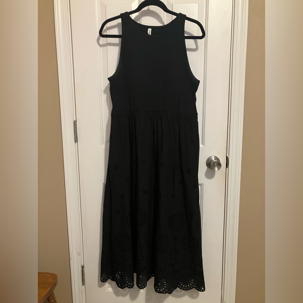 Soma Black Halter A-Line Midi Dress